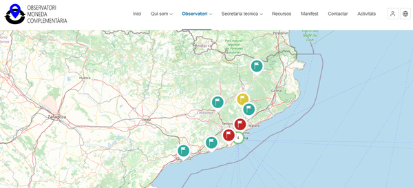 ▲ 카탈루냐 보완 통화 관찰국이 만든 지역화폐 지도