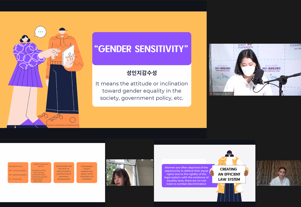 ▲ 공공외교캠프 'ONEDER'팀의 '젠더 이슈' 논의 장면 ⓒ ONEDER